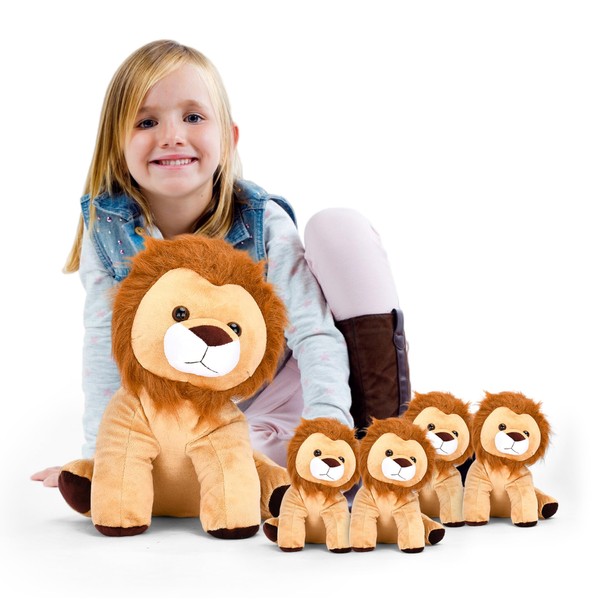 Snug A Babies Giant Lion Stuffed Animal with 4 Adorable