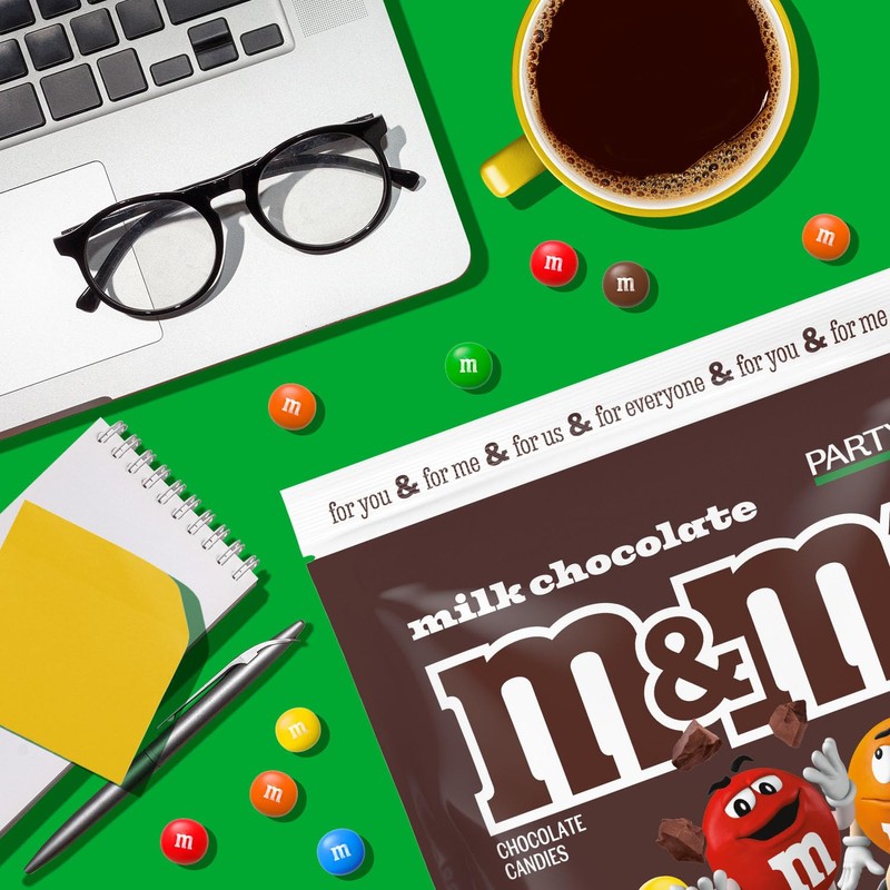 M&M'S Milk Chocolate Candy, Party Size, 38 oz Bag (Pack