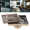 10x10cm Floor Drain Antique Copper Anti Odor Bathroom Floor Drainer