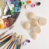 Split Wood Balls 1.5 inch Half Wooden Balls 40mm Unfinished