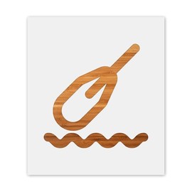 Paddle water recreation boating lake travel adventure outdoor recreation - 4 inch Stencil