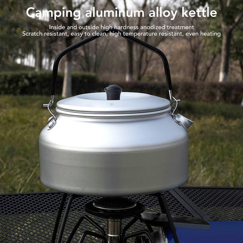 Camping Kettle Lightweight Aluminum Alloy Portable Camp Tea Pot Coffee