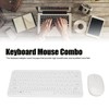 Keyboard Mouse Combo 2.4G Wireless Round Keycaps Ergonomic Design Silent