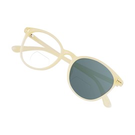 VisionGlobal Bifocal Reading Glasses Photochromic Dark Gray Sunglasses, Classic Retro Oval Eyewear Reduce Fatigue (Up+0.00/Down+2.00)