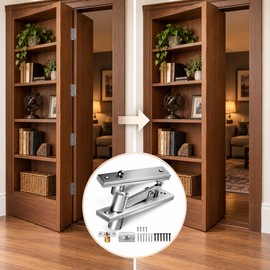 Heavy Duty Door Pivot Hinges – 200 LB Concealed 360° Pivot Hinges for Hidden, Bookcase & Secret Doors