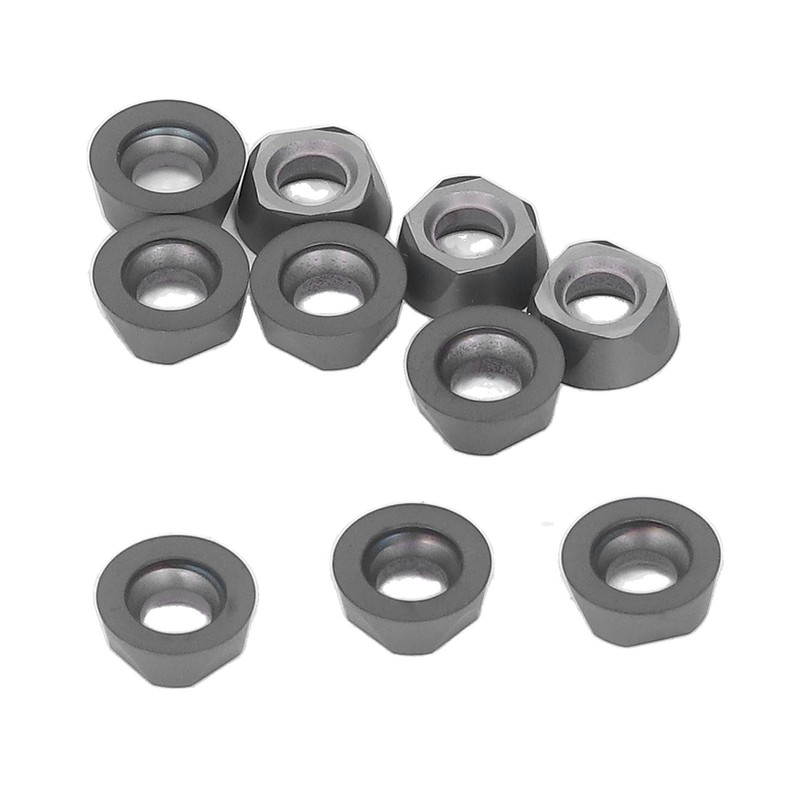 10PCS Black Coating Carbide Inserts Round CNC Turning Milling Inserts