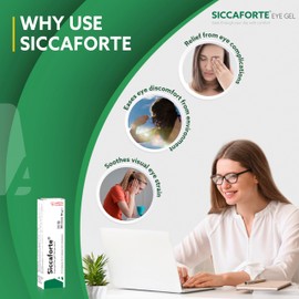 Siccaforte | Intensive Dry Eye Gel with Carbomer | Smooth, Moisturizing for Fresh Eyes | Soothing and Sore Eyes | Comfortable for Day Time Use