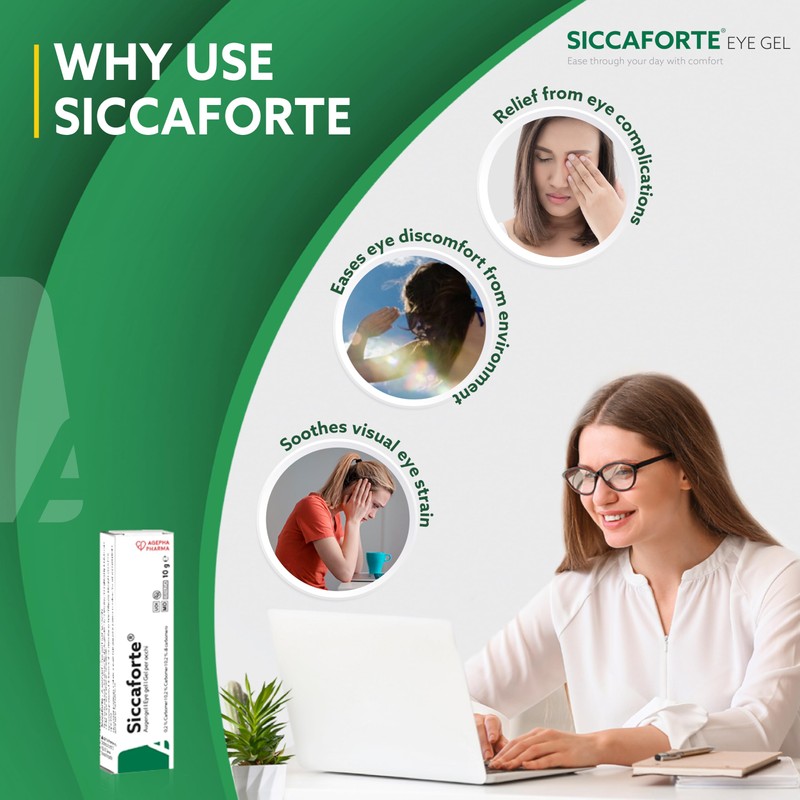 Siccaforte | Intensive Dry Eye Gel with Carbomer | Smooth,