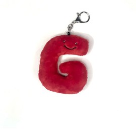 Alphapals® 4" Plush Letter G Keychain - Color: Lilac Purple