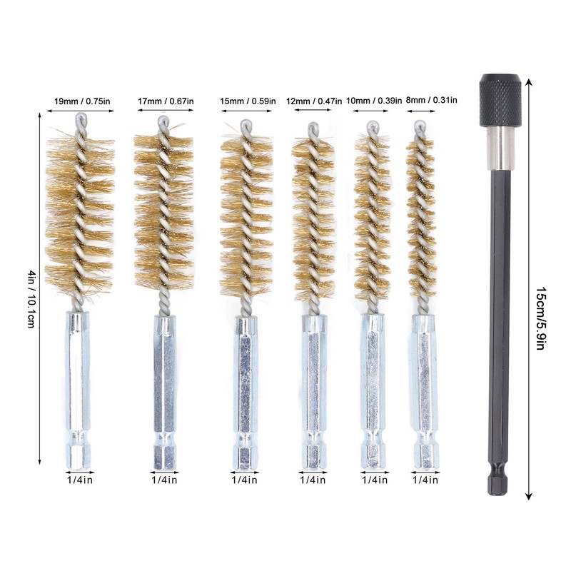 13 Pcs Bore Brush Set 8mm 10mm 12mm 15mm 17mm