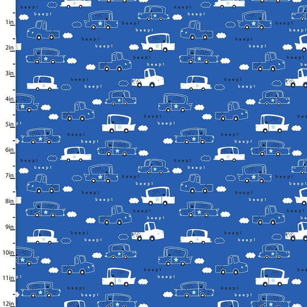 Driver's Wanted Cotton Flannel Zoom Zoom Fabric 3 Wishes by