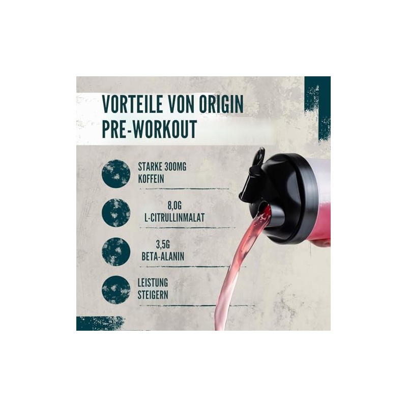 Myprotein Origin Pre-Workout Powder - Strawberry Flavour | 30 Servings