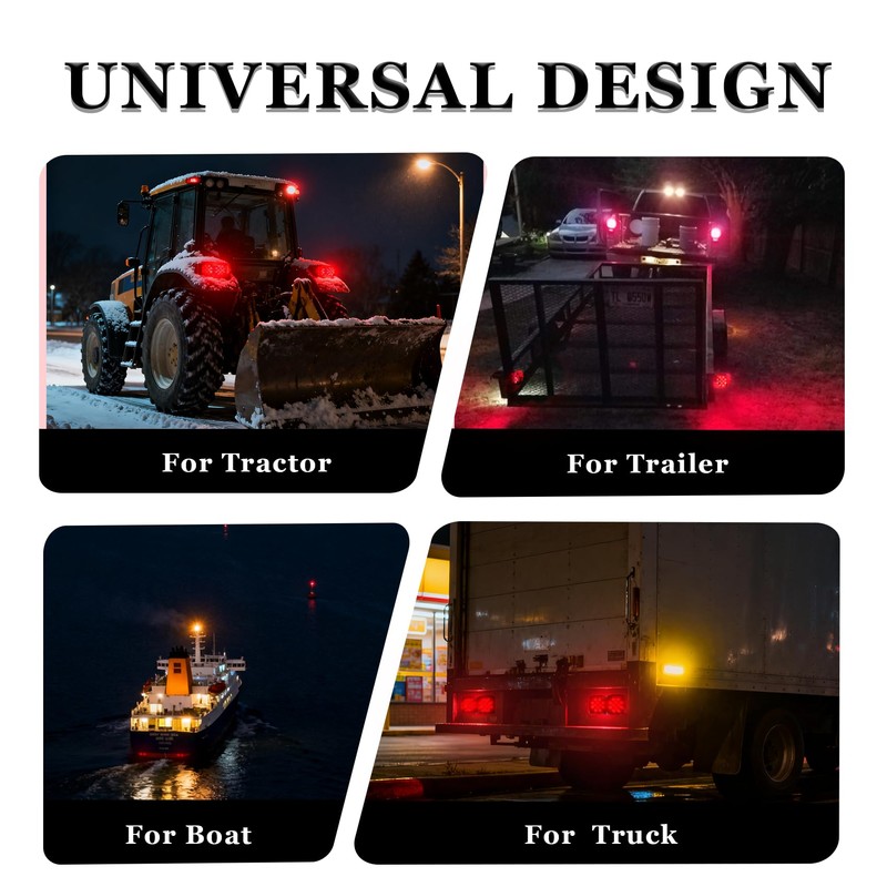 Cyfie LED Trailer Light Kit, Super Bright Submersible Brake Stop