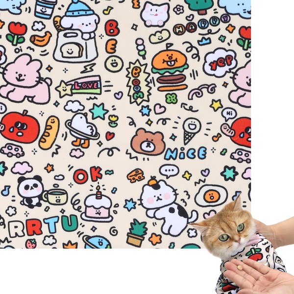 Wortade 27.6'' Cat Grooming Wrap Cat Wrap for Cutting Nails