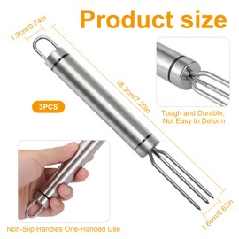 3 Pcs Corn on The Cob Holders, Sweetcorn Forks Extended, Corn on The Cob Skewers Stainless Steel for Ddaily Meals Barbecues Parties Picnics
