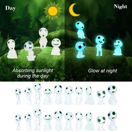 YOUDALIS 20 Stück Baum Elfen Puppe, Miniatur Leuchtende Baum Elfen Figuren, Waldgeister Leuchtende Gartendeko für Innen Außen Home Garden Micro Landschaft Deko