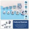 Glarks 50pcs M4 M5 M6 M8 M10 U-Style Clip-On Nuts
