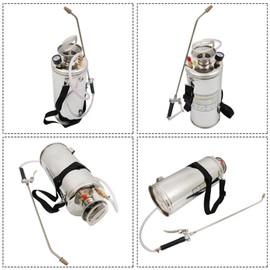 LABLT Stainless Steel Sprayer with Pressure Gauge, Safety Valve, Stainless Steel Hand Pump Sprayer, Stainless Steel Tank Multi-Purpose Sprayer for Spraying in Home/Gardening (2 Gallon)