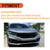ECOTRIC Front Grille Bumper Mesh Grill Compatible with 2019-2021 Honda