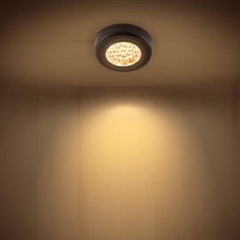 GetInLight Dimmable LED Puck Lights Kit with ETL Listed, Recessed or Surface Mount Design, Soft White 3000K, 12V, 2.5W, Bronze Finished, (Pack of 3), IN-0113-3-BZ