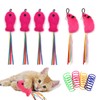 BaiKevin 6 Pcs Fish and Mice Catnip Toys Plush Filled,