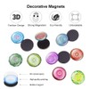 RtottiM 30 Pcs Crystal Glass Fridge Magnets 30mm Flower Pattern
