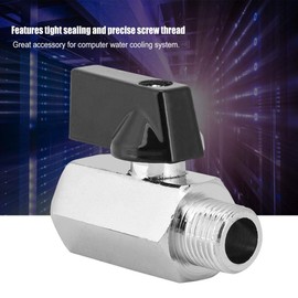 Tonysa G1/4 Female Thread Valve, Brass Water Cooling Valve, Computer Water Cooling Accessories for Computer Water Cooling System with Tight Closure/Precise Thread/Bright Surface