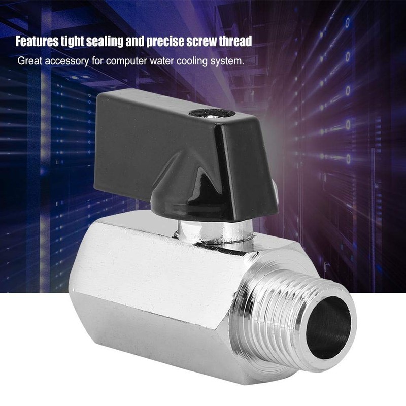 Tonysa G1/4 Female Thread Valve, Brass Water Cooling Valve, Computer