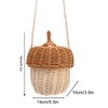 Rattan Woven Basket, Wicker Storage Basket Woven Baskets Acorn Bag