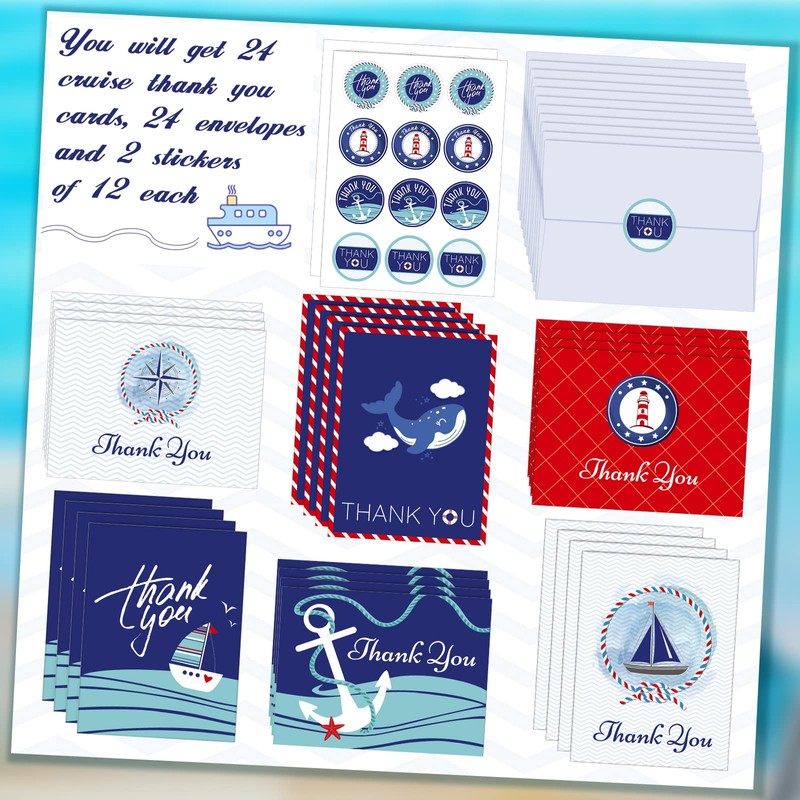 Hotop Sets Cruise Staff Thank You Cards Cruise Nautical Thank
