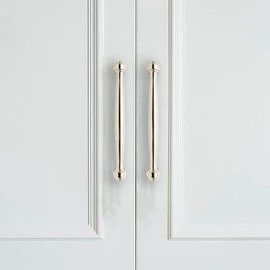 khtumeware 10 Pack Polished Nickel Cabinet Pulls 3-3/4 Inch(96mm) Hole Centers Cabinet Pulls Kitchen Cabinet Hardware for Cupboard Drawer Handles Dresser Pulls