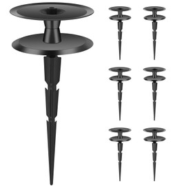 6 PCS Garden Hose Guide Spike,Hose Guide Stake Heavy Duty Pure Metal Hose Roller Guide,Keep Flowering Hose Out of Flower Beds,Rustproof Coated Garden Hose Stake for Yard,Lawn Hose Roller Support | Asenron