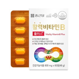 Chong Kun Dang Vitality Vitamin B Plus 60 tablets 1 box (2 months supply) / 종근당 활력 비타민B 플러스 60정 1박스(2개월분)