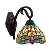Chloe Lighting Empress Dragonfly Tiffany-Style Dark Bronze 1 Light Wall