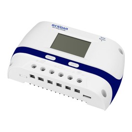 GCSOAR Solar Charge Controller PWM,40A,12V/24V,with LCD Display,Suitable for Sealed, Gel, Flooded Battery,Used in RVs, Trailers, Boats, Yachts,Home Use,Farm