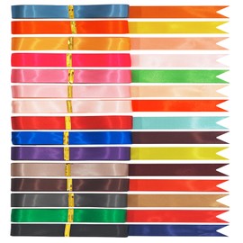 3/8 Ribbon, Double Faced Satin Ribbon, Two Tone Fabric Ribbon for Gift Wrapping,Flower Bouquet,Bow,Hair,Wedding,DIY Crafts,Holiday Party Decorations, 15 Color Sets with 2 Yards Each, 30 Yards Total