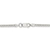 Solid 925 Sterling Silver 3.4mm Diamond-Cut Square Franco Necklace Chain