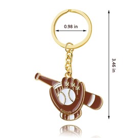 Baseball Keychain Sports Gifts for Men Women Bag Charm Baseball Ball Glove Bat Keychains Sports Lovers Best Friend Birthday Gift Ideas End of Season Gifts for Players Baseballs Stuff