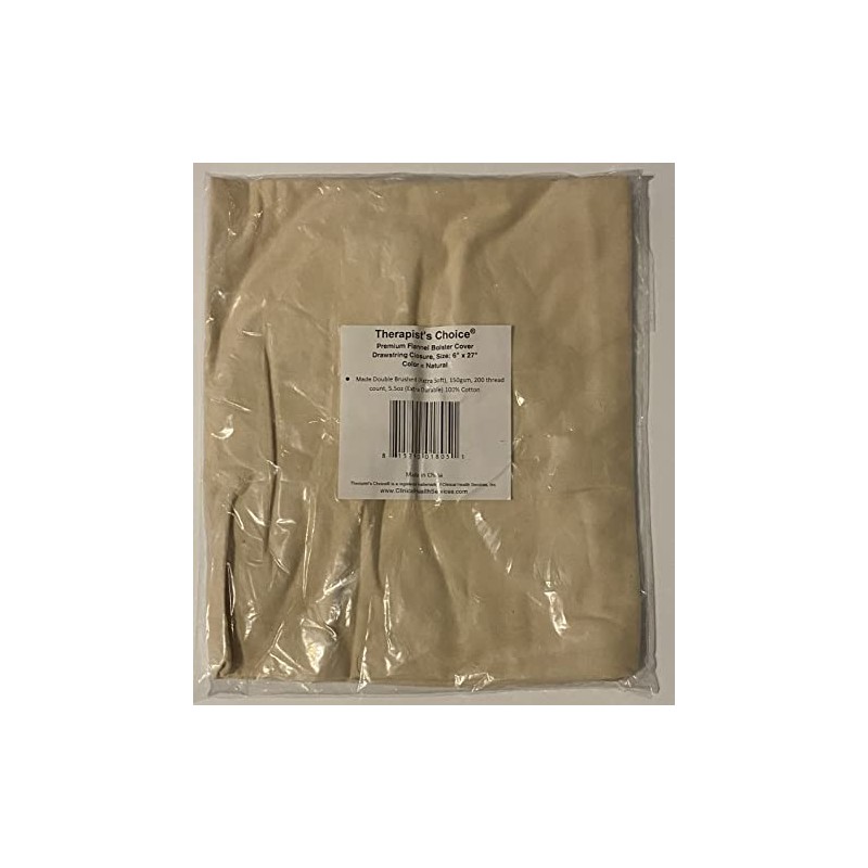 Therapist’s Choice Premium Flannel Bolster Cover with Drawstring Closure, Soft