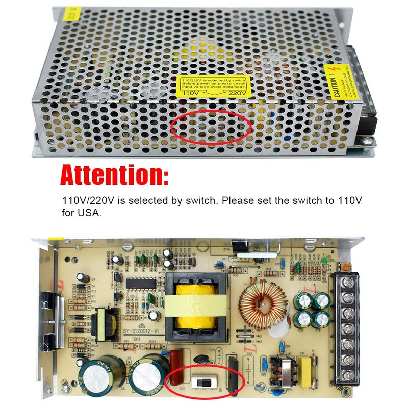 inShareplus 12V 450W LED Power Supply,12 Volt DC Switching Power
