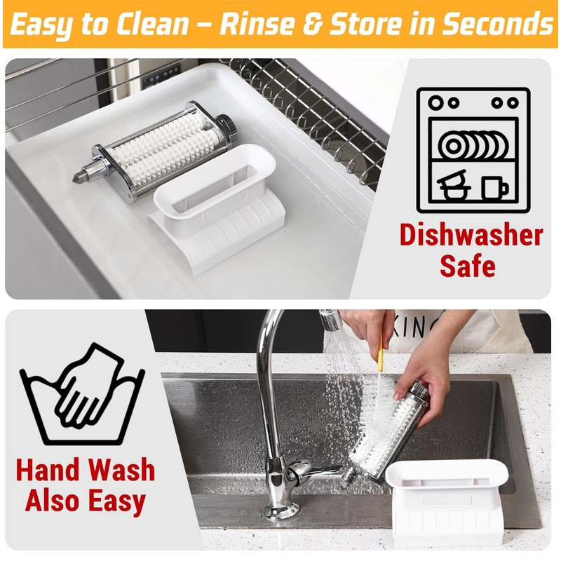 FavorKit Adjustable 3 Thickness Meat Tenderizer Attachment for Kitchenaid Mixers,