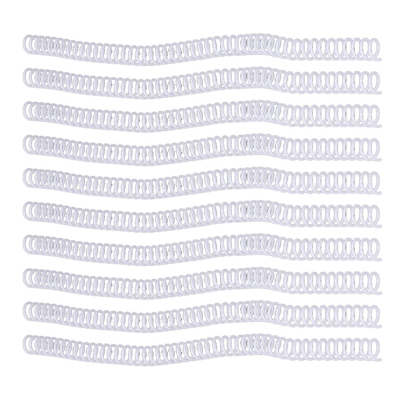 100Pcs Spiral Binding Coils Plastic Dia 9.5mm 3/8in 48 Teeth