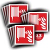 12-Pack - Fire Hose Reel Point Sticker Signs - Waterproof,