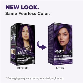Splat | Midnight Complete Kit | Hair Dye | Semi-Permanent | Long Lasting | Vegan and Cruelty-Free (Midnight Tanzanite)