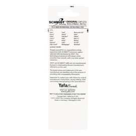 Schmidt 888 Ceramic Rollerball Plastic Tube Refill Medium Point 0.7mm, Black, 2 Pack Blister (SC58111)