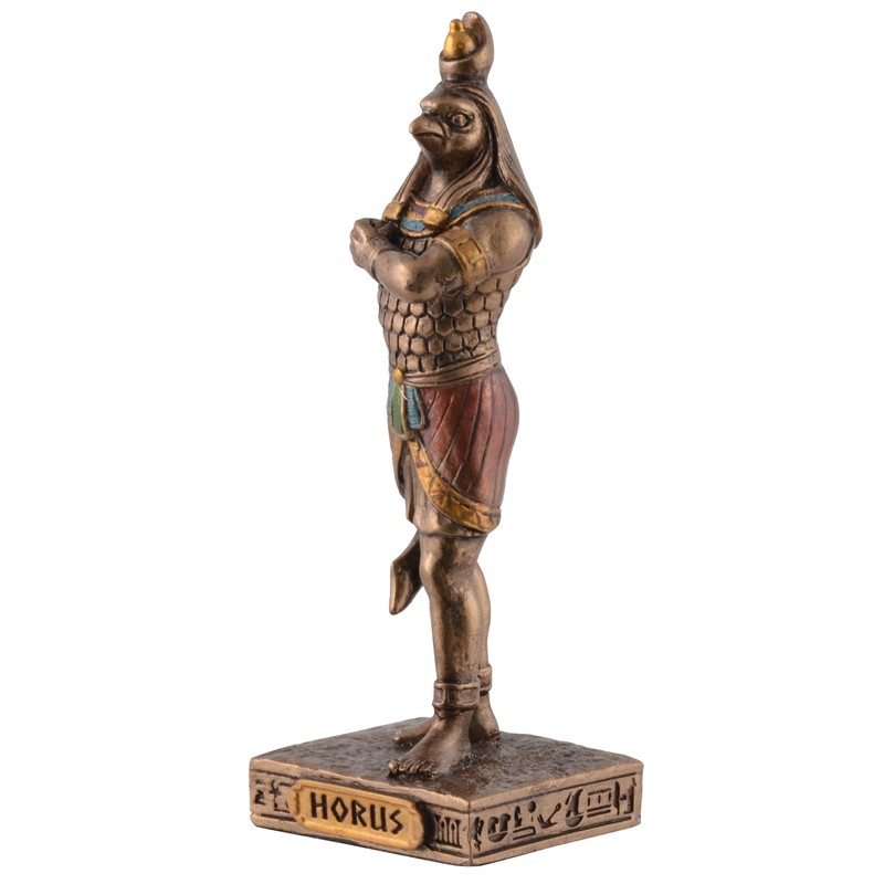 VOGLER Joh. Vogler GmbH Egyptian God Horus, Miniature, Bronze/Coloured by