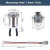 DMWD 2-Pack 12mm Momentary Metal Waterproof Push Button Switch Raised