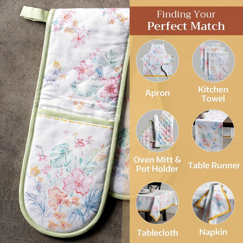 Maison d' Hermine Double Cooking Gloves 100% Cotton Heat Resistant