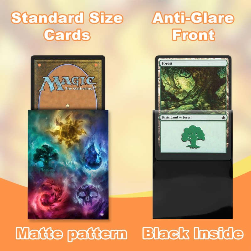 MTG Card Sleeves 100CT,Standard Size Sturdy MTG Sleeves Matte Back