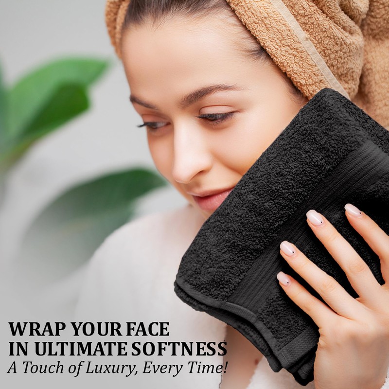 Towelogy Zero Twist Face Cloths 33x33cm - 100% Egyptian Cotton